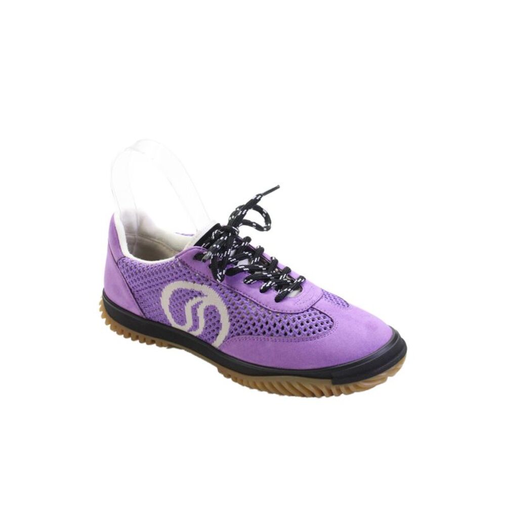 Stella McCartney Womens Suede Low Top Sneakers Purple Size 36 6